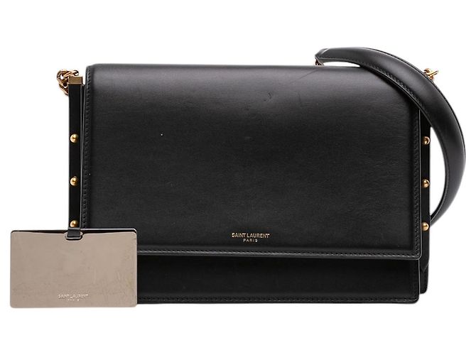 Saint Laurent Borsa a Tracolla Zoe in Pelle Nera Nero - vista 7
