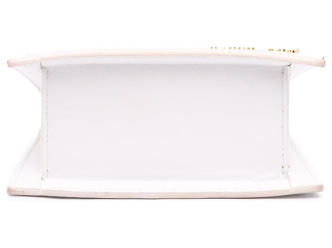 Jacquemus White Leather Le Chiquito Moyen Bianco - vista 3