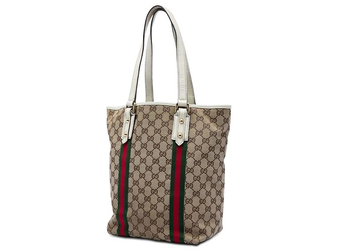 Tote Gucci Beige GG Canvas Web Jolicoeur - vista 2