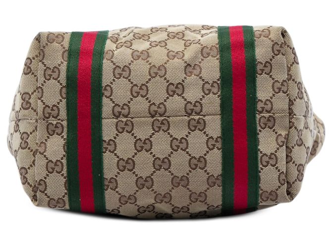 Tote Gucci Beige GG Canvas Web Jolicoeur - vista 3