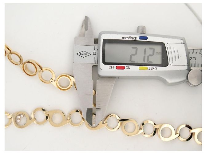 COLLANA VINTAGE CHOPARD HAPPY DIAMONDS 6469 45CM IN ORO GIALLO 18K 72.1GR D'oro - vista 8