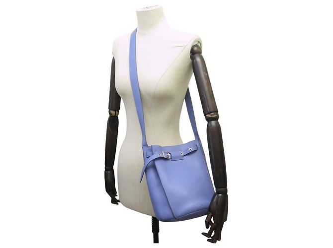 Céline BORSA A MANO CELINE BIG BAG BUCKET PELLE BLU MYOSOTIS BORSA SECCHIELLO A TRACCOLLA - vista 7