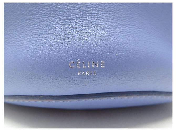 Céline BORSA A MANO CELINE BIG BAG BUCKET PELLE BLU MYOSOTIS BORSA SECCHIELLO A TRACCOLLA - vista 8
