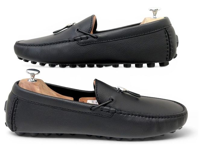 NUOVE SCARPE DIOR ODEON DRIVER CD DIAMOND 43 MOCASSINI IN PELLE NERA LOAFERS Nero - vista 2