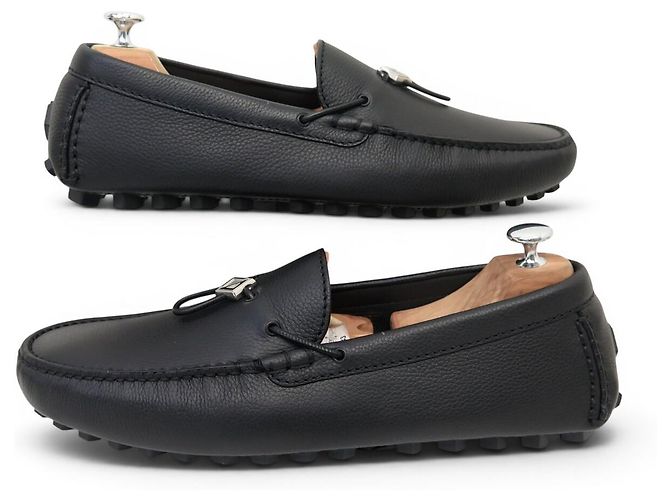 NUOVE SCARPE DIOR ODEON DRIVER CD DIAMOND 43 MOCASSINI IN PELLE NERA LOAFERS Nero - vista 3