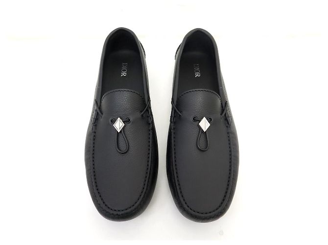 NUOVE SCARPE DIOR ODEON DRIVER CD DIAMOND 43 MOCASSINI IN PELLE NERA LOAFERS Nero - vista 8