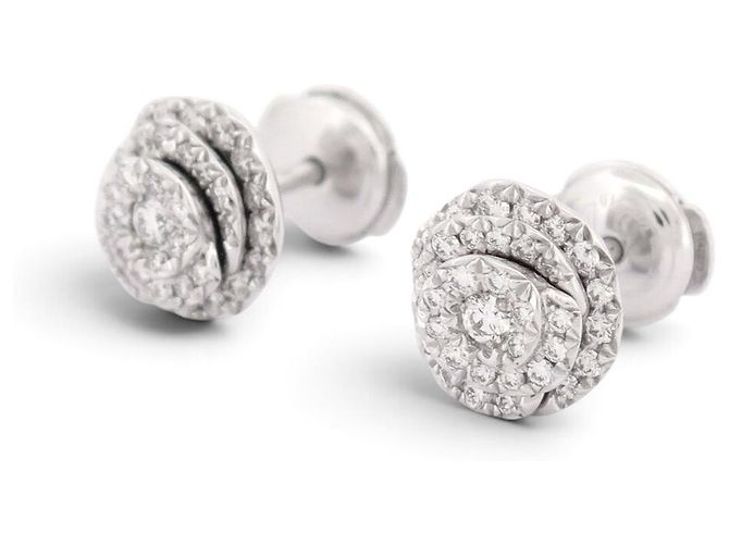 NUOVI ORECCHINI DIOR ROSE COUTURE 70 DIAMANTI ORO BIANCO 18K 6.8GR Argento - vista 2