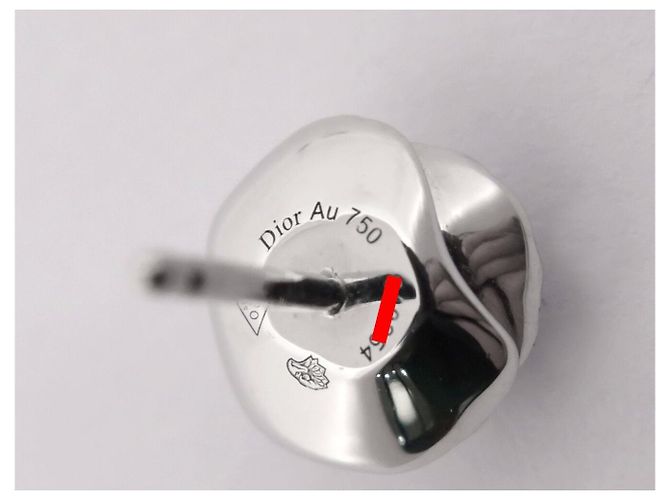 NUOVI ORECCHINI DIOR ROSE COUTURE 70 DIAMANTI ORO BIANCO 18K 6.8GR Argento - vista 8