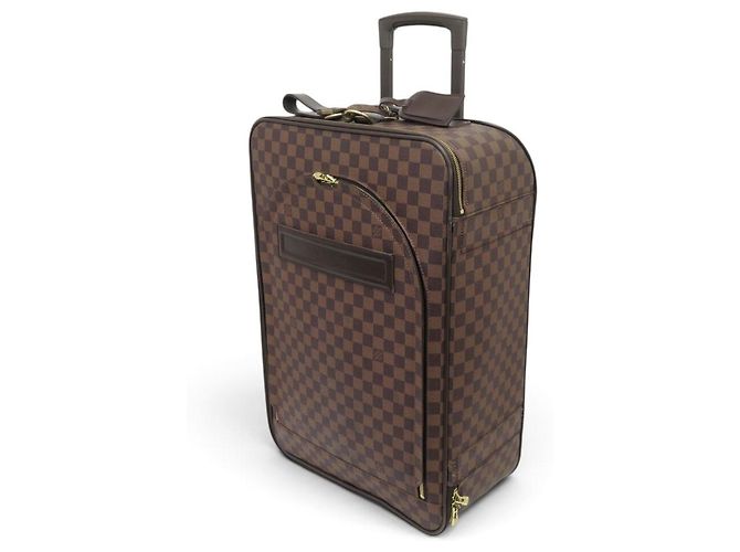 MALETA LOUIS VUITTON PEGASE 55 TROLLEY N26294 TOILE DAMIER EBENE Castaño - vista 2