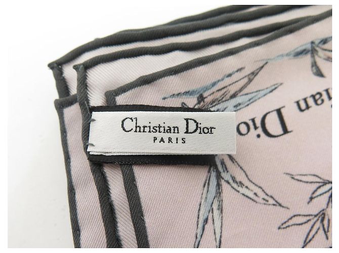 NEU DIOR CHRISTIAN DIOR JOUY BAMBOO QUADRATisches TUCH 65 SEIDE ROSA - Ansicht 9