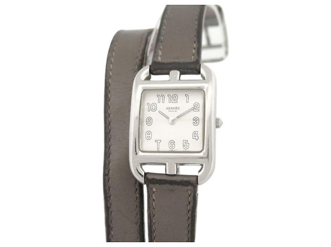 Hermès HERMES HERMES CAPE COD PM CC1.210 DOUBLE TOUR 33MM UHR AUS STAHL QUARTZ Silber - Ansicht 2