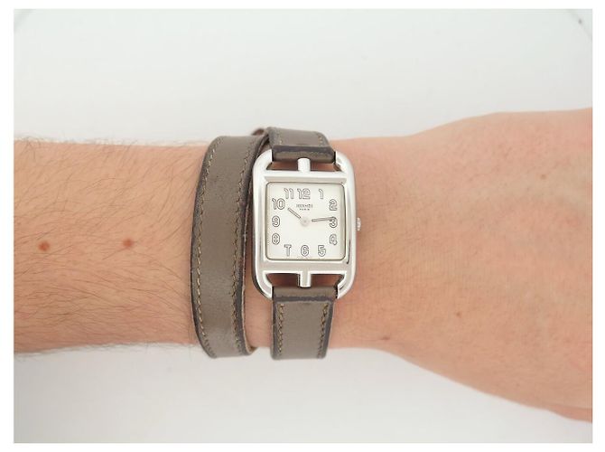 Hermès HERMES HERMES CAPE COD PM CC1.210 DOUBLE TOUR 33MM UHR AUS STAHL QUARTZ Silber - Ansicht 5