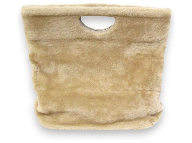 Autre Marque Bolso de piel de oveja MARCO MASI Beige - vista 2