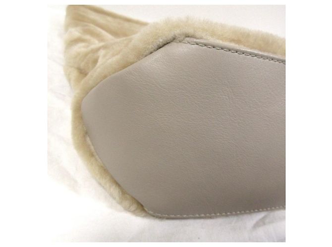 Autre Marque Bolso de piel de oveja MARCO MASI Beige - vista 7