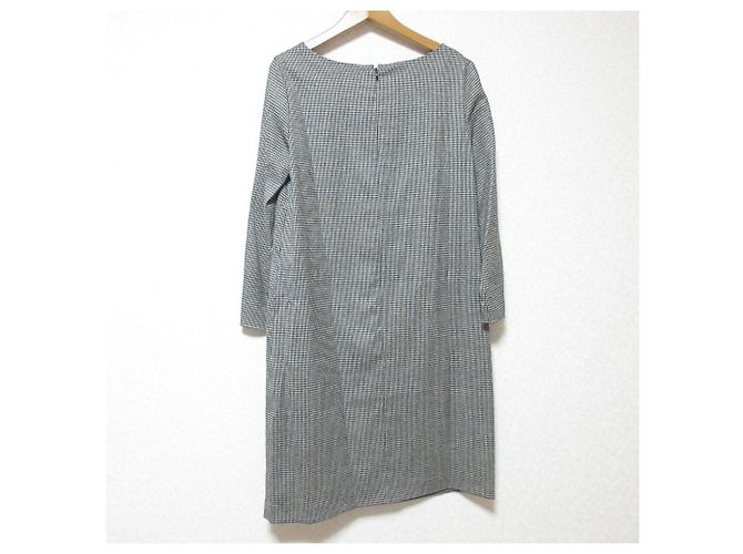 Autre Marque UNTITLED Kleid mit Hahnentränenmuster Schwarz - Ansicht 2