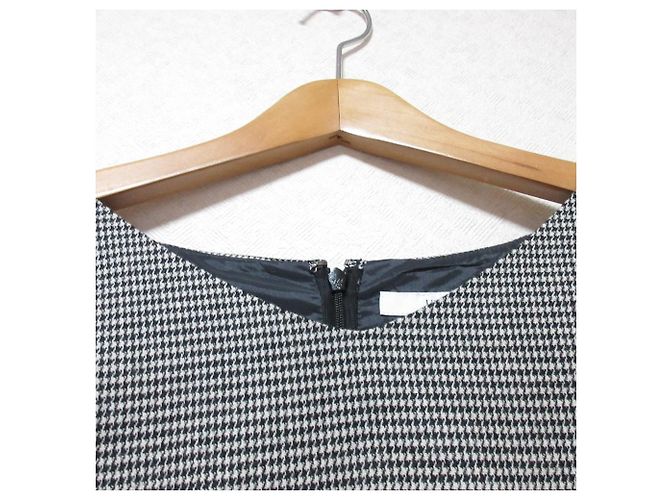 Autre Marque UNTITLED Kleid mit Hahnentränenmuster Schwarz - Ansicht 3