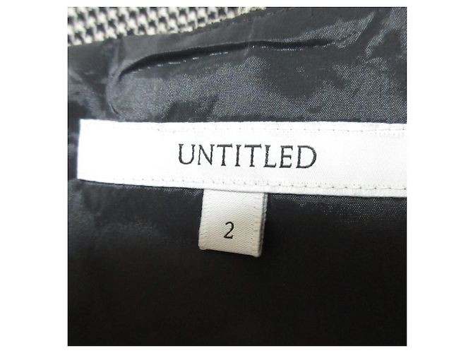 Autre Marque UNTITLED Kleid mit Hahnentränenmuster Schwarz - Ansicht 8