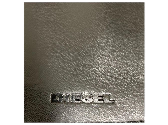Autre Marque Cartera larga de cuero Diesel Negro Rosa - vista 11