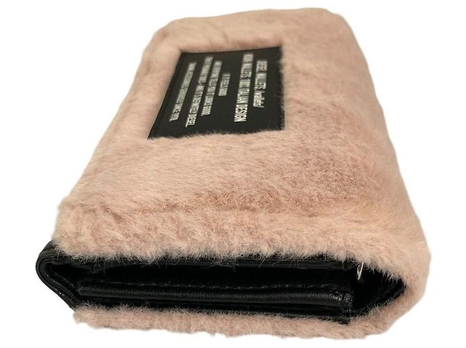 Autre Marque Cartera larga de cuero Diesel Negro Rosa - vista 3