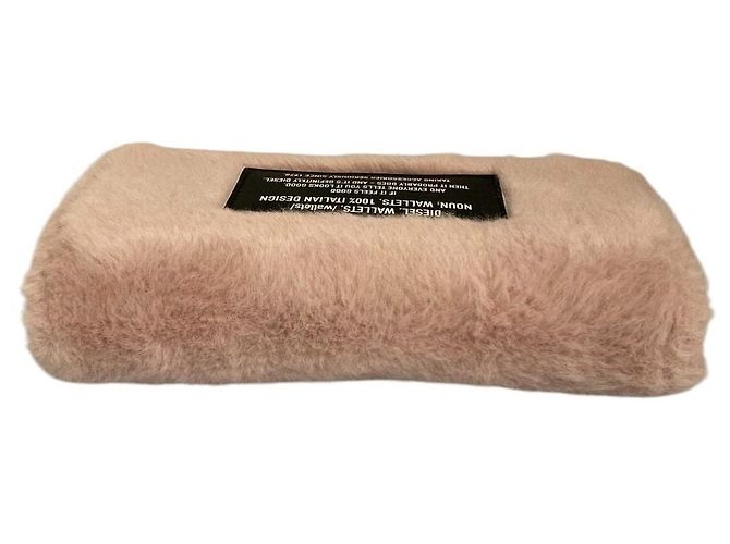 Autre Marque Cartera larga de cuero Diesel Negro Rosa - vista 4