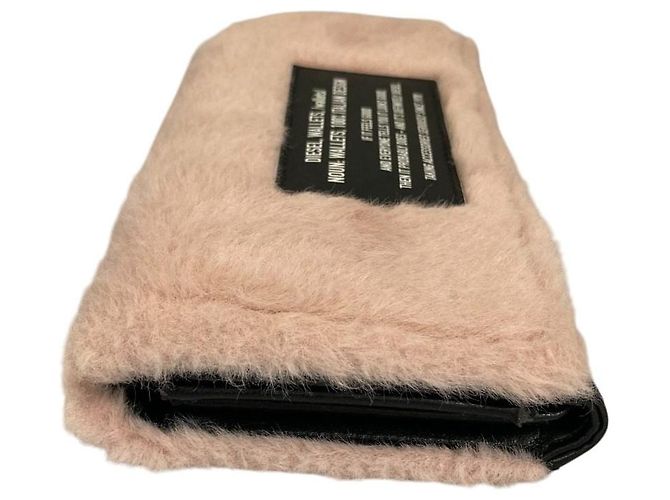 Autre Marque Cartera larga de cuero Diesel Negro Rosa - vista 5