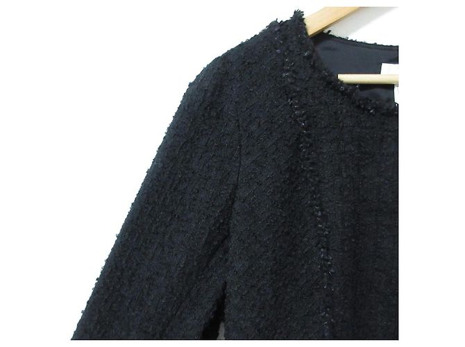 Autre Marque Vestido de tweed de lana Rene Negro - vista 4