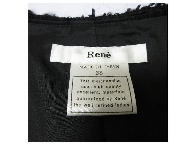 Autre Marque Vestido de tweed de lana Rene Negro - vista 7