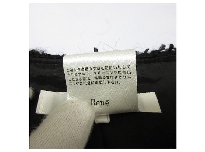 Autre Marque Vestido de tweed de lana Rene Negro - vista 8