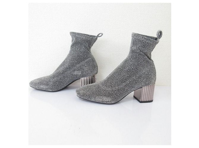Michael Kors Glitzer-Sockenstiefel Silber - vista 4