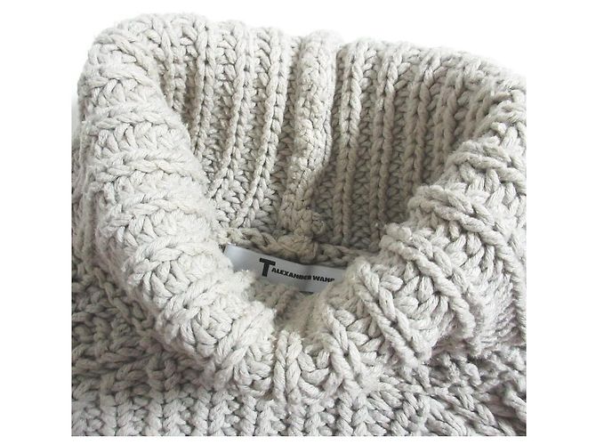 Autre Marque T by Alexander Wang Rollkragenpullover aus Strick Beige - Ansicht 9