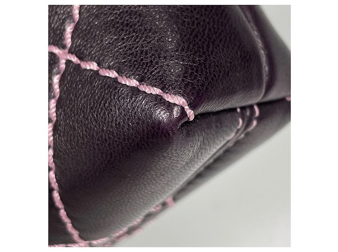Chanel Accessoire-Tasche aus lila Leder - Ansicht 3
