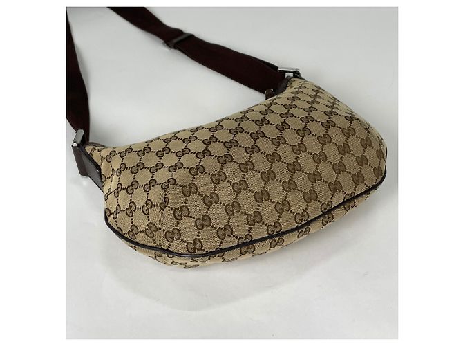 Borsa a tracolla Gucci GG Canvas Marrone Beige - vista 2