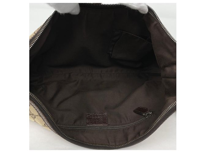 Borsa a tracolla Gucci GG Canvas Marrone Beige - vista 7