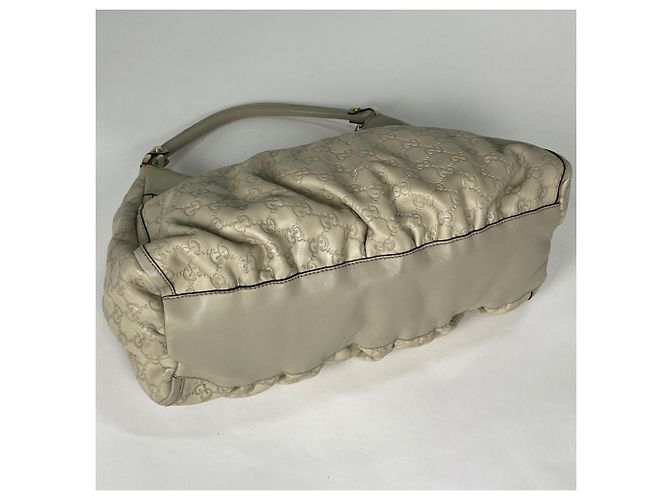 Sac à épaule Gucci en cuir blanc - vue 2