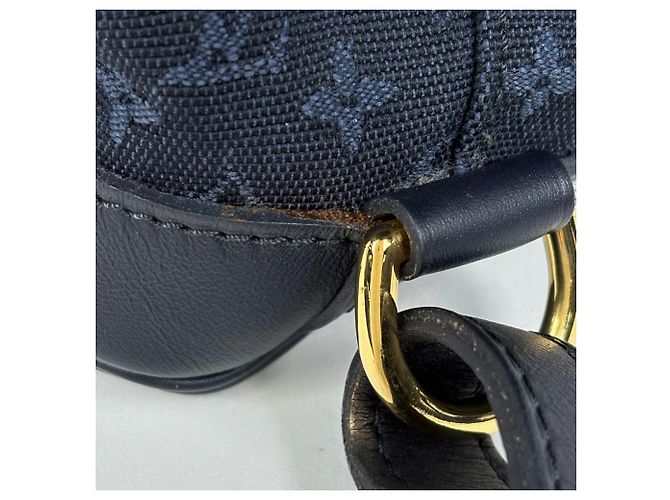 Zaino Louis Vuitton Montsouris GM Blu - vista 5