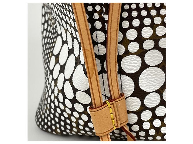 Borsa Tote Louis Vuitton Neverfull MM Marrone Bianco - vista 5