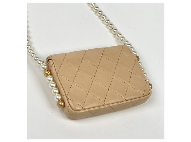 Borsa a tracolla Chanel Beige Matelassé - vista 2