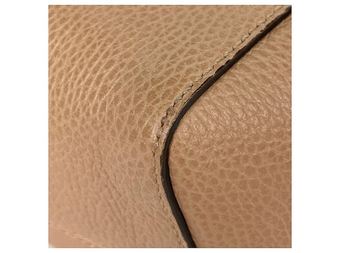 Borsa tote Gucci Swing in pelle beige - vista 3