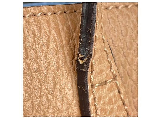 Borsa tote Gucci Swing in pelle beige - vista 5