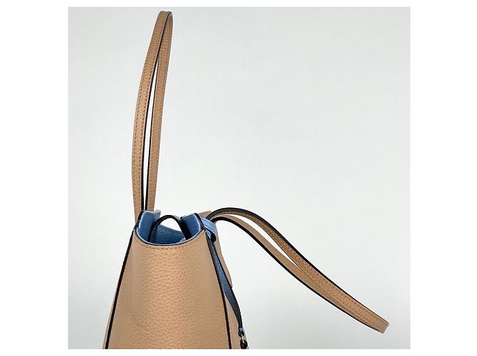Borsa tote Gucci Swing in pelle beige - vista 6
