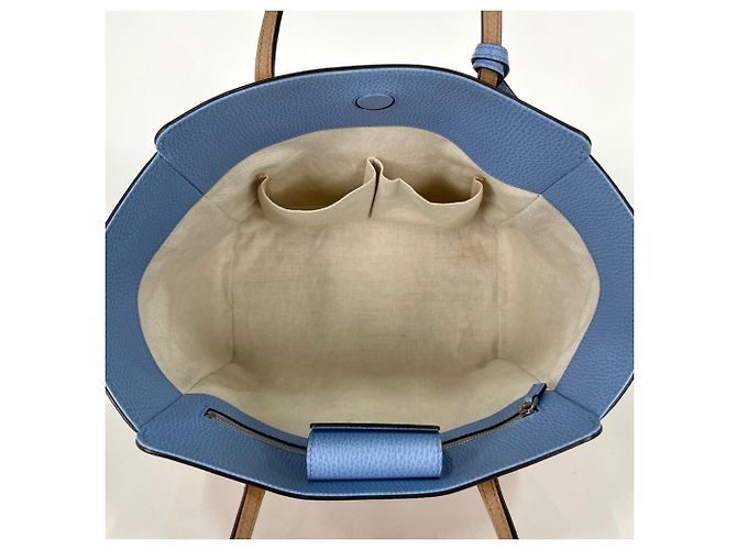 Borsa tote Gucci Swing in pelle beige - vista 9