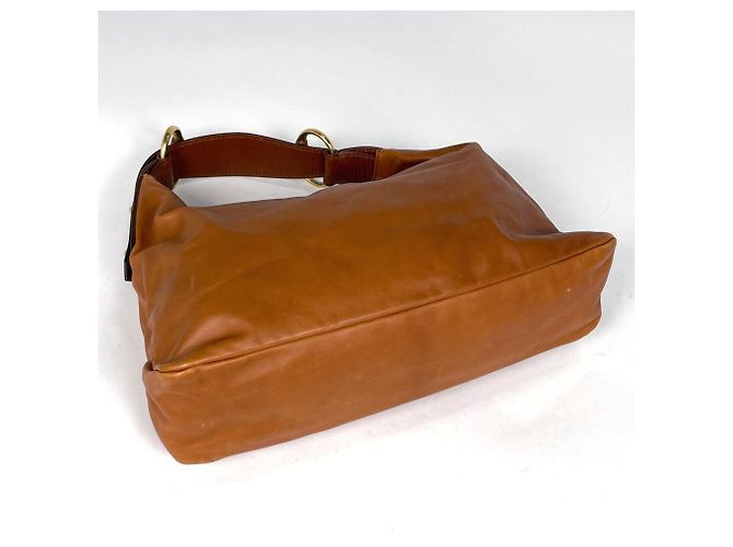 Borsa a tracolla Gucci in pelle marrone - vista 2