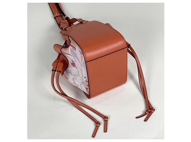 Borsa a mano Loewe Paula's Ibiza Hammock Mini in pelle floreale Rosa - vista 2