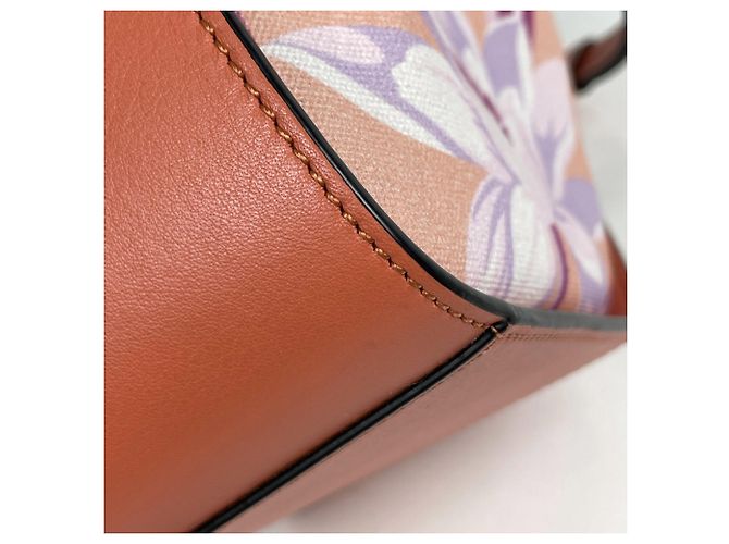Borsa a mano Loewe Paula's Ibiza Hammock Mini in pelle floreale Rosa - vista 3