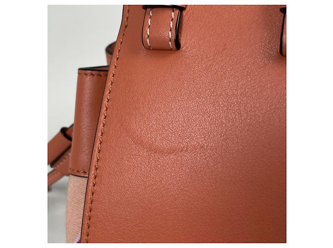 Borsa a mano Loewe Paula's Ibiza Hammock Mini in pelle floreale Rosa - vista 4