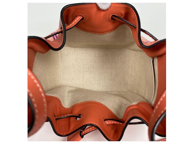 Borsa a mano Loewe Paula's Ibiza Hammock Mini in pelle floreale Rosa - vista 7