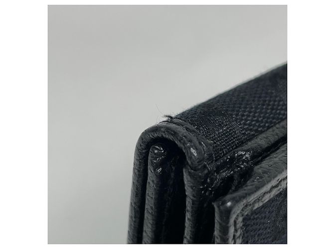 Cartera bi-fold Gucci en lona GG negra Negro - vista 4
