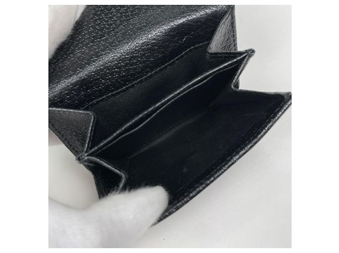 Cartera bi-fold Gucci en lona GG negra Negro - vista 6