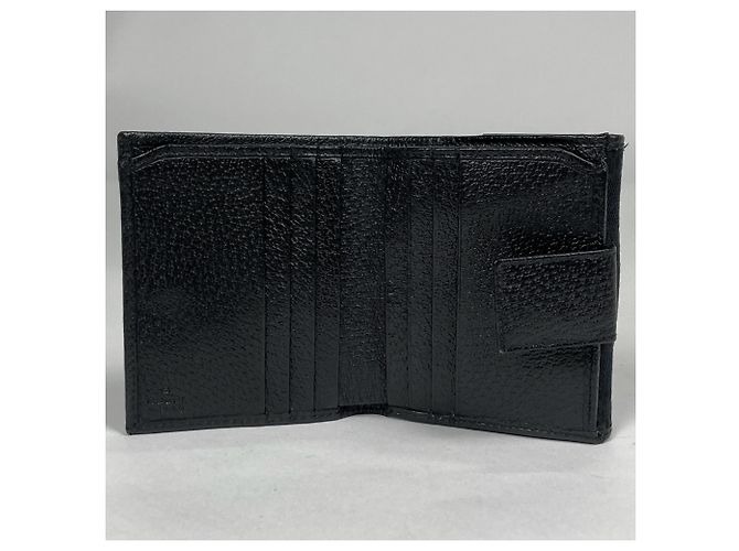 Cartera bi-fold Gucci en lona GG negra Negro - vista 7