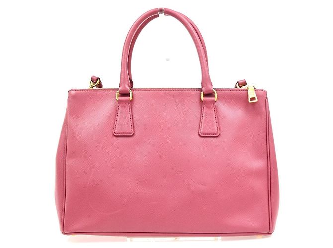 Prada Double Zip Lux Convertible Tote Saffiano Leather XL Rosa - vista 2